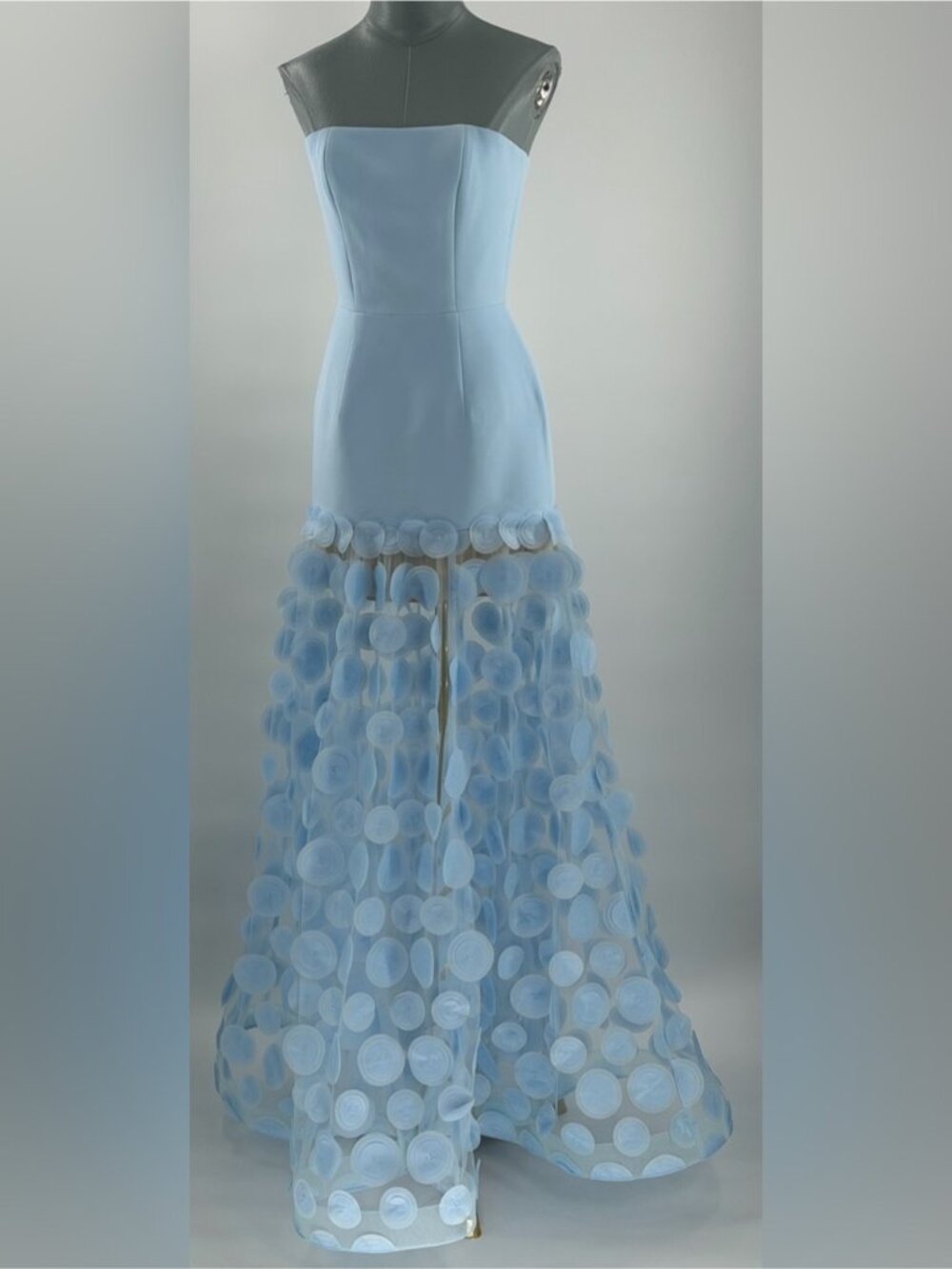 🆕 BRONX & BANCO 🧿 NWOT Harper Strapless Gown, Powder Blue - Sz XS US 2 - Picture 10 of 15